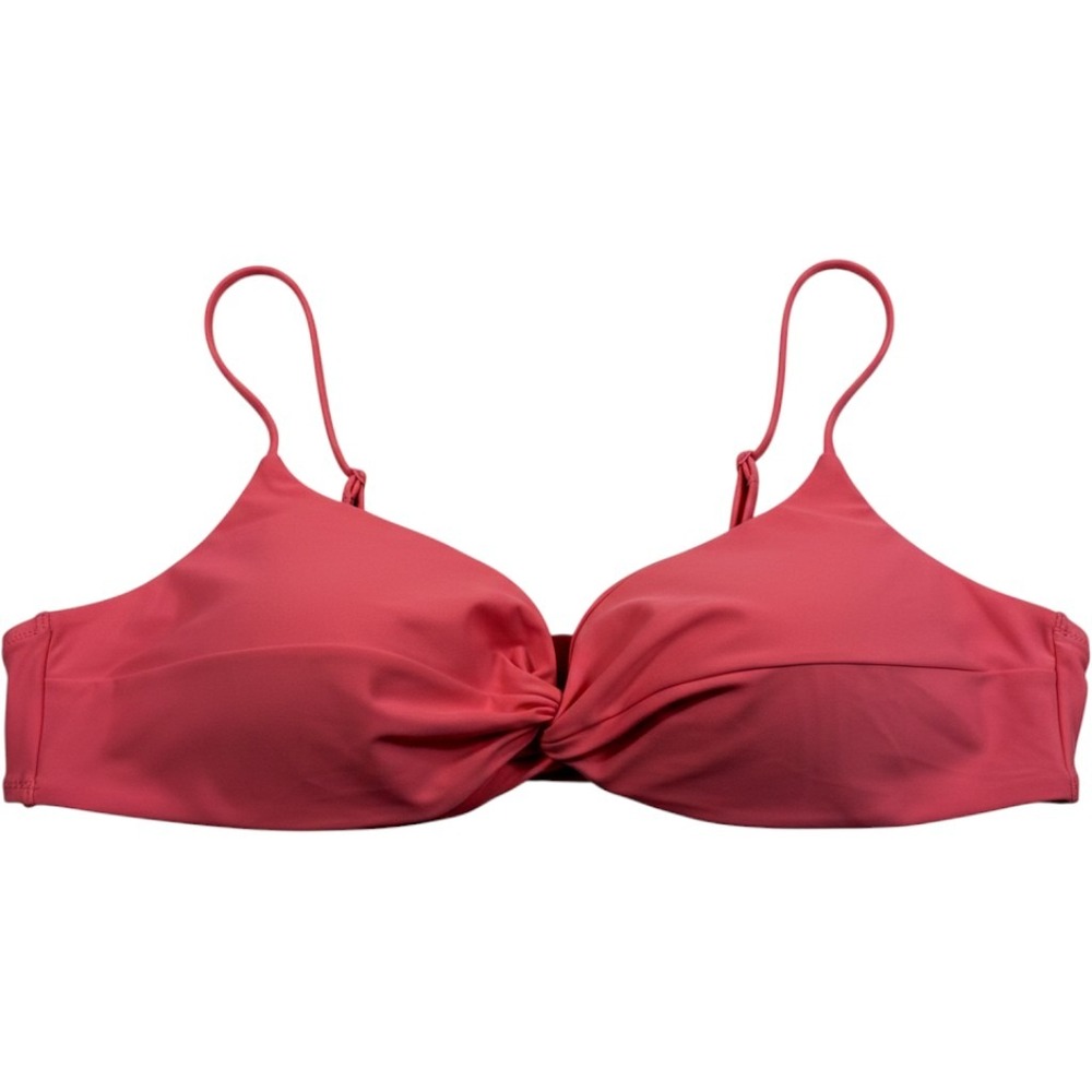 J.Crew‎ Re-Imagined Pink Twist Front Bandeau Bikini Top BH559 Womens 3X
